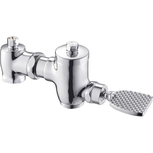 Brass Material Chrome Finishing Color Wall Mounted of Self Closing Timing Delay Toilet Flush Valve