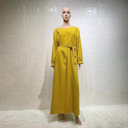 Fashion Abaya Dubai Islamic Muslim Long Dress Plus Size Dresses Womens Robe Longue Femme Musulmane Vestidos Ropa Mujer WY137