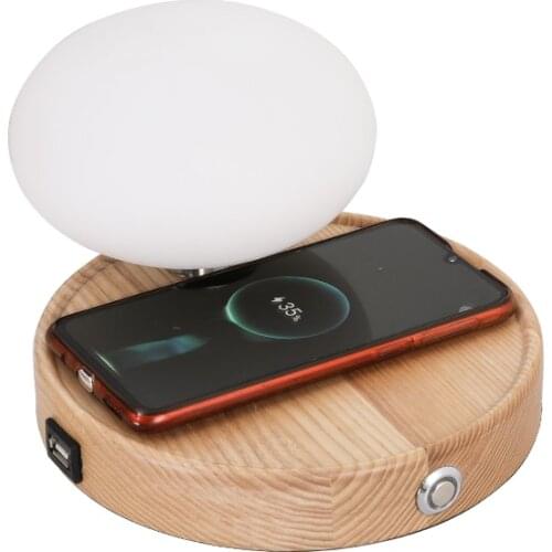 Desk Lamp with Wireless Quick Charger, USB Charging Port,Dimmable Office Desk Lamps with 3 Brightness, Touch Control, Table Lamp