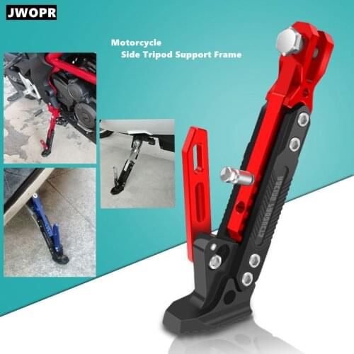 New Aluminum Side Tripod Electric Scooter Tripod Adjustable Temple Scooter Side Bracket Motorcycle Modification Accessories