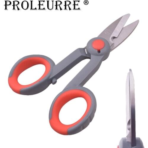 Portable Stainless Steel Scissor For Fishing Scissor Fishing Plier Cut PE line Braid Line Lure Cutter Plies Carp Fishing Tools