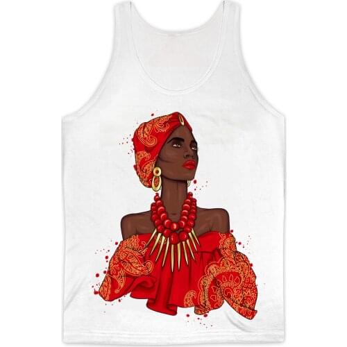 REAL American SIZE Beautiful African Negress 3D Sublimation Print Tank top - plus size 4XL 5xl 6XL