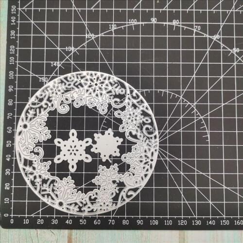 Christmas snowflake wreath Metal Cutting Dies Stencils For DIY Scrapbooking Paper Card Decorative Craft Dies Embossing Die Cuts