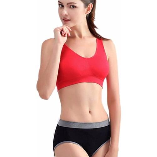 Sexy Girls Women Yoga Sport Bra Seamless Wire Free Padded Crop Top Fitness Vest Tank Comfort