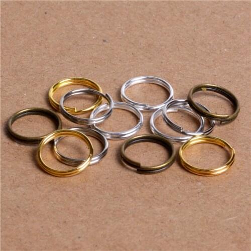 200pcs/lot 4/5/6/7/8/10mm Open Jump Rings Double Loops Gold/Silver /Rhodium/Bronze Split Rings for Jewelry Making Accessories