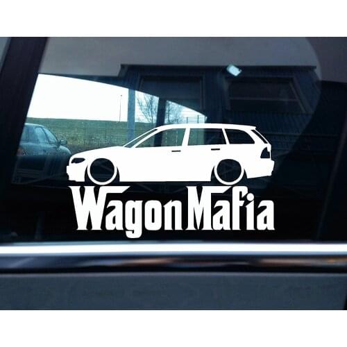 For Lowered e46 Touring 3-Series (2002-2006) WAGON MAFIA Silhouette sticker Car Styling
