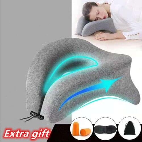 U Shaped Memory Foam Neck Pillows Soft Travel Pillow Neck Cervical Airplane Pillow Headrest Cushion Soft Nursing Cushion
