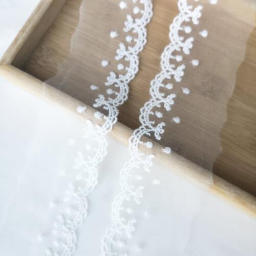 28yards/lot 5.5cm Cotton Mesh Embroidery lace trim Handmade DIY Garment needlework sewing accessories Clothing material 332