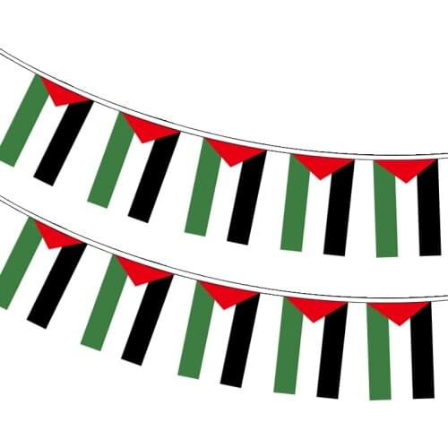 Xvggdg 20pcs/set Palestine bunting flags Pennant String Banner Buntings Festival Party Holiday Palestinian