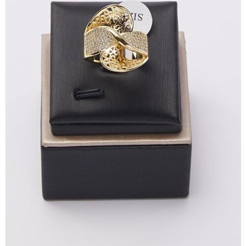 Finger Rings Women Round Crystal Caesar Ring Gold Color Ethnic Wedding Jewelry Ring