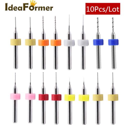 10 pcs Nozzle Cleaning Drill Bits 0.2/0.3/0.4/0.5/0.6/0.8/1.0/1.2mm for 3D Printer Nozzle Cleaning MK Mendel Reprap