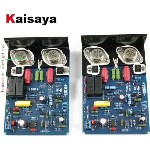 2PCS DIY KITS QUAD405 CLONE MJ15024 100W 8R Dual Channel Amplifier Board Angled aluminum