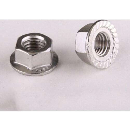 2PCS Specials Hex Flange Nut Flange Nuts M16 DIN6923