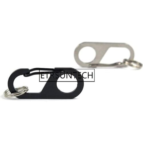 200pcs Spring Buckle Snap Stainless Steel Plating Mini Key Ring Carabiner Hook Camping Accessories Mini Keychain