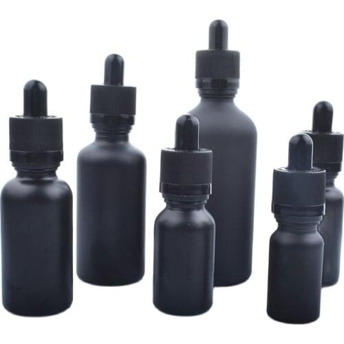 5ML-100ML Big Head Amber Brown Glass Drop Bottle Aromatherapy Liquid for essential basic massage oil Pipette Bottles Refillable