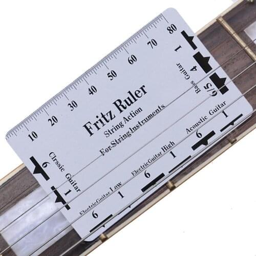 Guitar Accessories String Action Gauge Ruler Baroque Guitar Bass String Pitch Luthier Tool for String Instruments