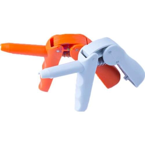 2pcs Dental Dispenser Applicator For Unidose Compules / Carpules Dental Composite Gun Gray/Orange Dentist Lab Instruments