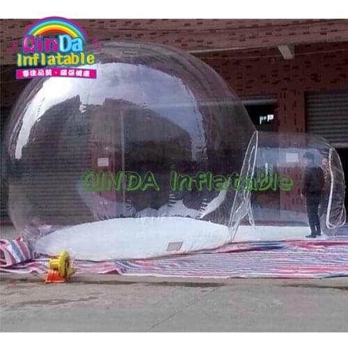 Free shipping Outdoor Camping Clear Transparent Inflatable Crystal Bubble Tent / Inflatable Bubble Dome Tent With Tunnel
