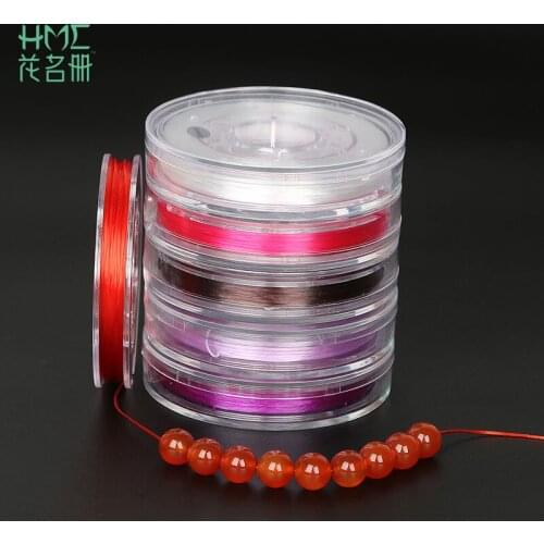 0.8mm 40M/Roll DIY Crystal Beading Stretch Cord Elastic Line,Mix Color Transparent Clear Round String/Thread Jewelry Making