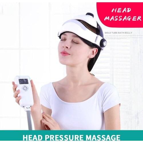 Electric head massage helmet air pressure massage therapy music muscle stimulation health care