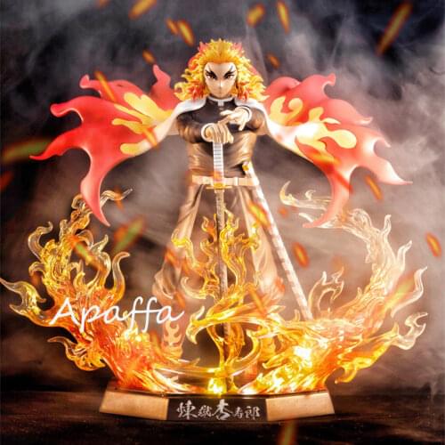 20cm Demon Slayer Anime Figure Mugen Train Rengoku Kyoujurou Action Figure Kimetsu No Yaiba Rengoku Kyoujurou Figurine Toys