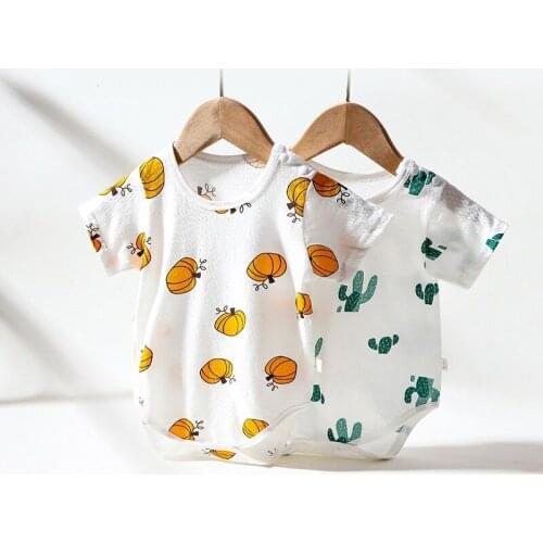 HIPAC Baby Romper Set Baby Girl Boy Summer Clothes Unicorn Clothing Soft Light Cute Pattern Newborn Baby Cotton Triangle Suits