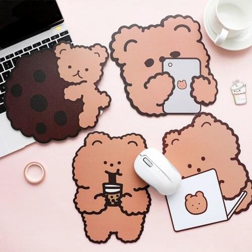 1 Pc Lovely Animal Mouse Pad Kawaii Bear Desk Mat Pads Waterproof Office Decoration Cup Mat Antislip Girls Boys Cute Stationary