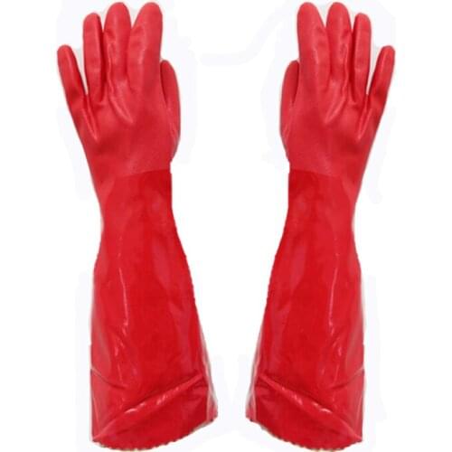 Kitchen dishwashing gloves thickened plus velvet laundry gloves housekeeping car wash warm gloves