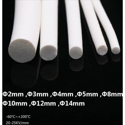 Sponge Cord Foam Rubber Strip Dia 2/3/4/5/8/10/12/14-25mm Round Solid Foamed Silicone Rubber Seal Strip