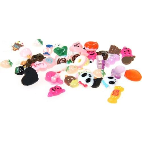Many Cartoon Series Resin Beads For Nails Art Decorations About 100pcs Different Shape Lovely Decal Makeup Tool DIY Nail Jewelry