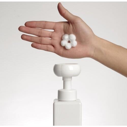 650ML 24.1x6.7cm/9.49x2.63inch Flower Foam Bottle Refillable Hand Soap Dispenser Bathroom Pump Bottle