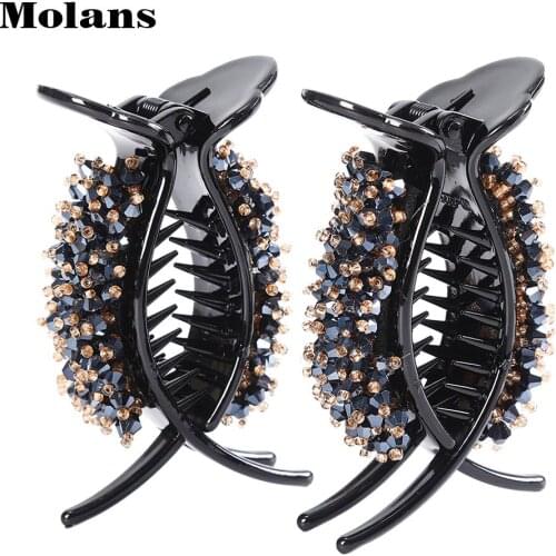 Molans Crystal Inlaid Hair Band Fashion Hair Band Female Plastic Hair Band Basic Hair Clip Headdress Hair Accessories Headdress