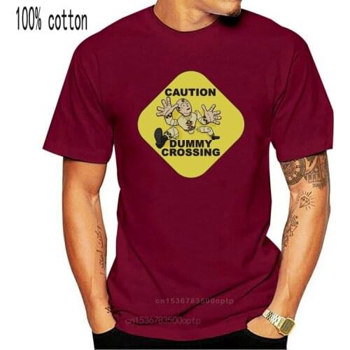 Men tshirt Crash Test Dummies Caution Dummy Crossing Yellow Dummy Unisex T Shirt women T-Shirt tees top