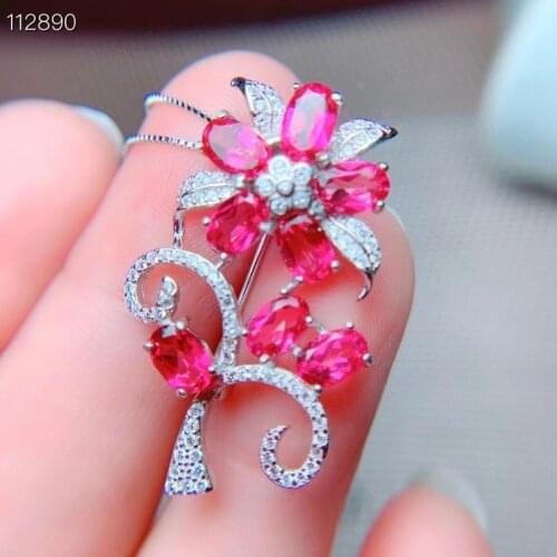 Natural Pink Topaz Pendant In 925 Sterling Silver with 18k Rose Gold Plated Elegant Pendant with Free Chain Beautiful Gift