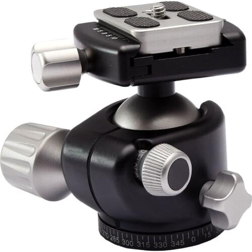 Aluminum Alloy Camera Low Profile Tripod Ball Head Panoramic as RRS BH-40 XB-44 XB-2 G2 LH-40 Compact Ballhead for Tripod