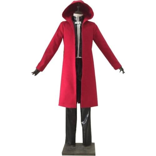 2018 New Mens Fullmetal Alchemist Cosplay Costume Edward Elric Costume Cosplay Game Japanese High Quality Custom Made