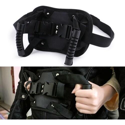 NEW-Motorcycle Safety Belt Rear Seat Passenger Grip Grab Handle Non-Slip Strap Belly Armrest with Handle for Children