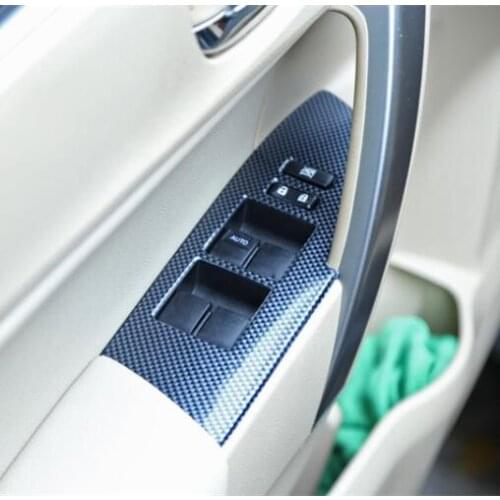 Carbon Fibre Window Gear Steering Wheel Instrument Moulding Decorated Frame For Toyota Corolla 2017 18 CAA271A