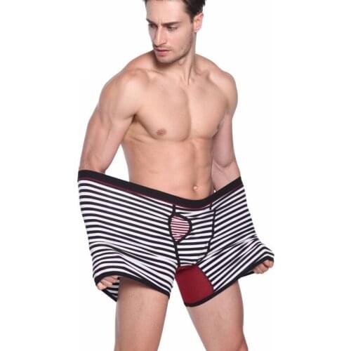 Wholesale Fat Mens Underwear Striped Cotton Mens Underpant Briefs Panties Male Extra Large Sports Boxer Shorts 4xl 5xl 6xl