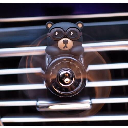 Car Air Freshener Perfume Aromatherapy Pilot Rotating Propeller Air Outlet Fragrance Flavor Bear Pilot Car Accessories Interior