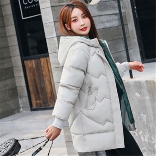 New Winter Women Jacket Parkas Long Hooded Cotton Padded Coat Female Casual Warm Outwear Womens Parka Manteau Femme Hiver 213