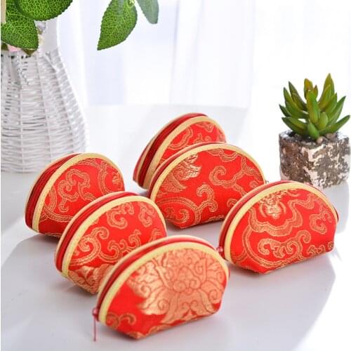 Chinese Style Shell Shape Wedding Favor Gifts Bags Birthday Candy Bags Boxes for Party Decorations Supplies 100pcs/lot