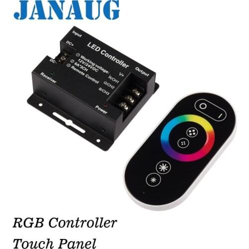 12-24V 18A RF Remote Wireless Touch Pad Panel RGB LED Controller controls for 5050 3528 RGB Light RGB Controller Free shipping