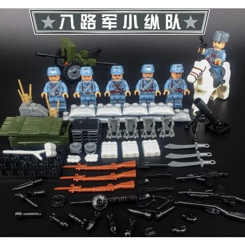 Assembled Blocks Military Man Mini Block Gun Army Soldiers Interesting Educational Toys Toy Mini Wars Guns Knife Birthday Gift