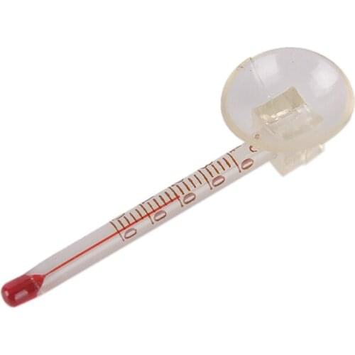 Glass meter aquarium fish tank water temperature thermometer suction cup