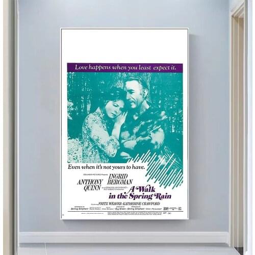 V0460 Walk in the Spring Rain Vintage Classic Movie Wall Silk Cloth HD Poster Art Home Decoration Gift