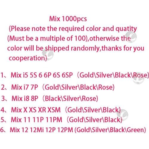 Mix 1000pcs / Lot Bottom Screw For iPhone 5 5S SE 6 6P 6S 6SP 7 7P 8 8P Plus X XS XR XSM Max 11 Pro