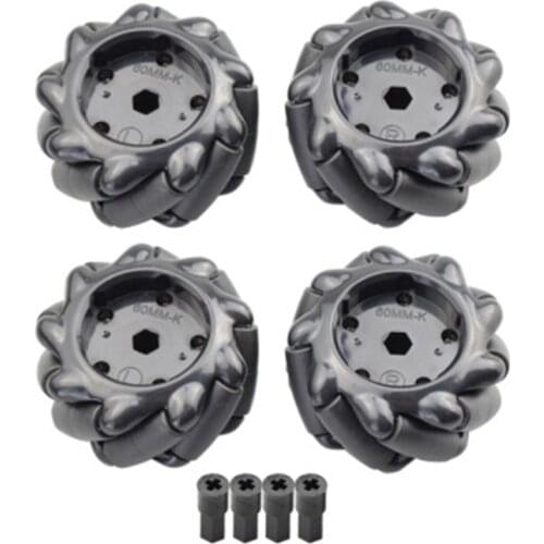 60mm Mecanum Wheel Omni-directional Tire with 4pcs Legos Motor Connector for Arduino Raspberry Pi DIY RC Toy Parts