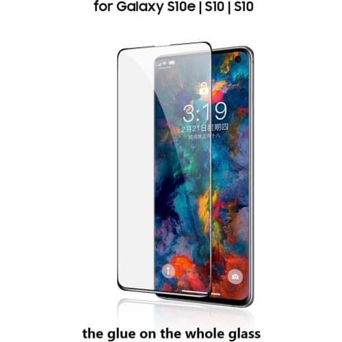 For samsung S10 plus glass galaxy note 8 9 full glue tempered glass for Galaxy s8 s9 s10e plus full adhesive screen protector
