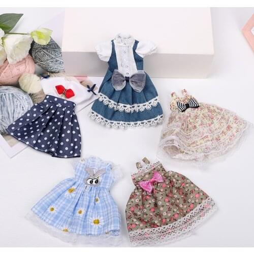 1 Set Summer New DIY Dolls Dress Sewing Fabric for 1/6 Doll Toys Clothes Toys Lace Skirt Bikini Cloth Skirt Lace Accessories